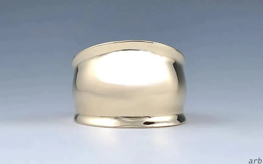 American 14k Yellow Gold Wide Statement Ring Band Size 6.5