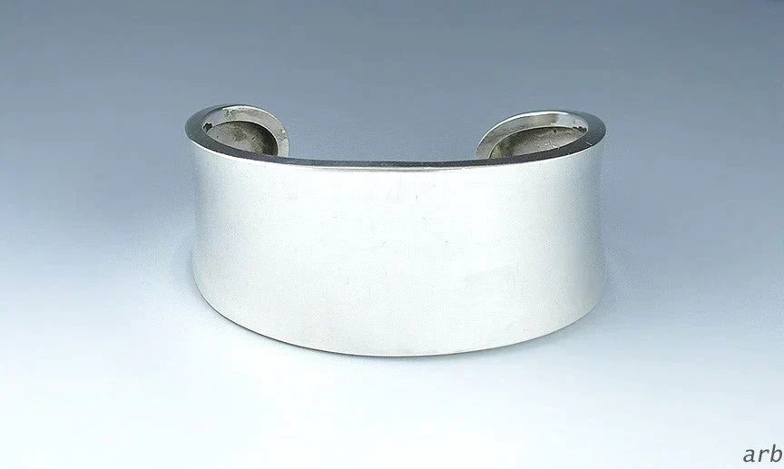 Sophisticated Mexican Sterling Silver Cuff Bracelet, w/Modern Style, High-Polish
