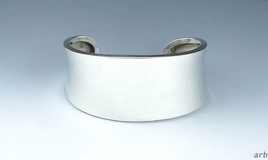Sophisticated Mexican Sterling Silver Cuff Bracelet, w/Modern Style, High-Polish