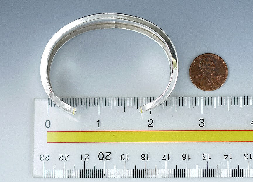 Sophisticated Mexican Sterling Silver Cuff Bracelet, w/Modern Style, High-Polish