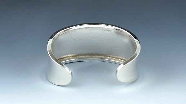 Sophisticated Mexican Sterling Silver Cuff Bracelet, w/Modern Style, High-Polish