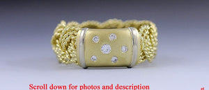 Modern Pretty 18K Gold Wire Work & Diamond Ring