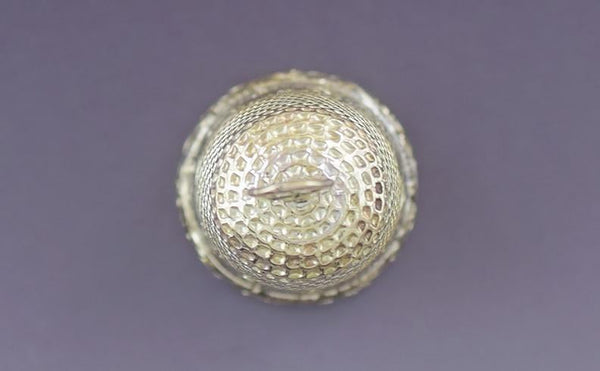 Neat late 1800s/early 1900s 14k Yellow Gold Hand Engraved Thimble Bell Pendant