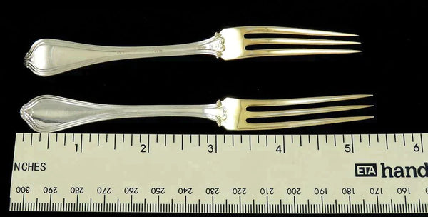 4 Antique Towle Paul Revere 1906 Sterling Silver Strawberry Fruit Forks