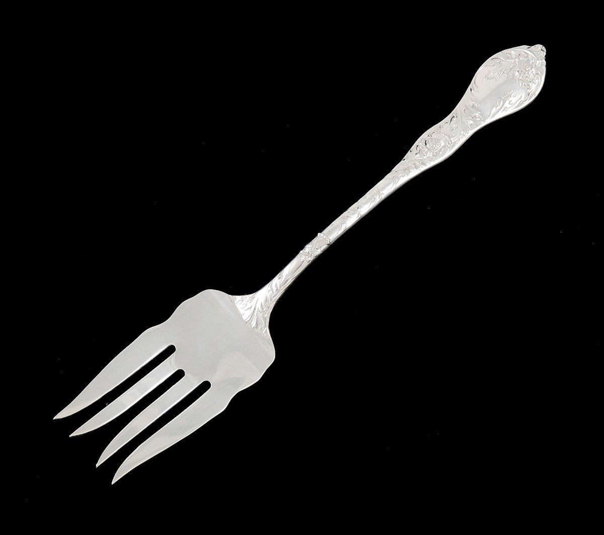 Antique Blackinton Thistle 1901 Sterling Silver Long Serving Fork NO MONO 8 1/4"