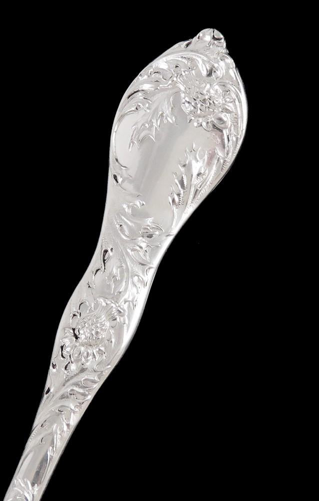Antique Blackinton Thistle 1901 Sterling Silver Long Serving Fork NO MONO 8 1/4"