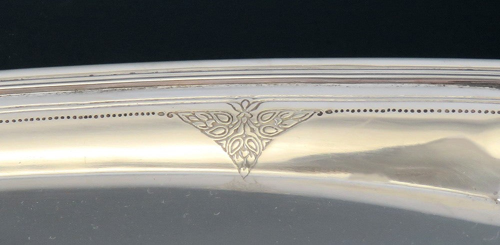 Exquisite c1920s Tiffany & Co Sterling Silver Oval Bread Dish Serving Tray