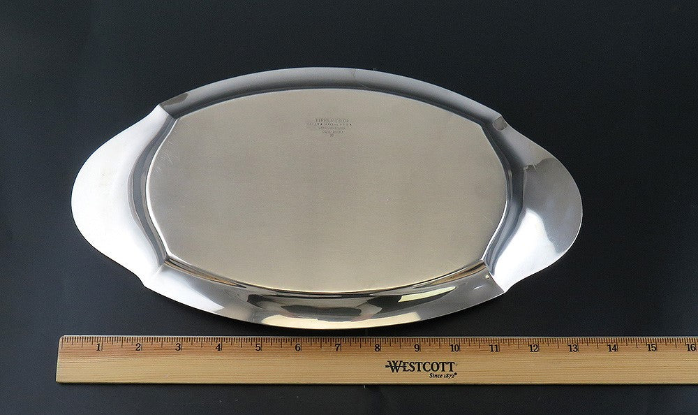 Exquisite c1920s Tiffany & Co Sterling Silver Oval Bread Dish Serving Tray