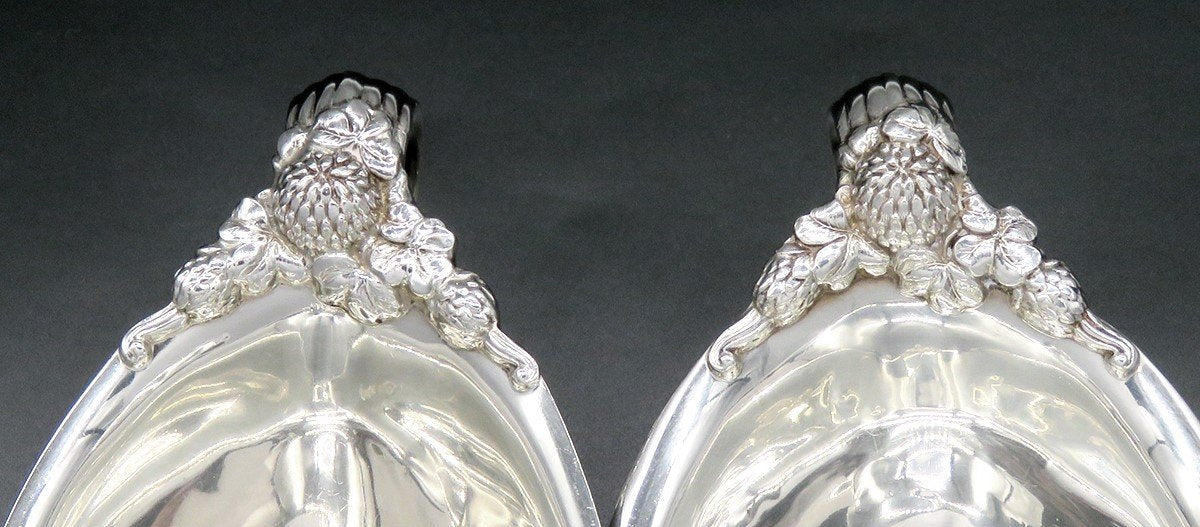 Antique c1895 Sterling Silver Tiffany Co Clover Thistle Creamer Sugar Bowl