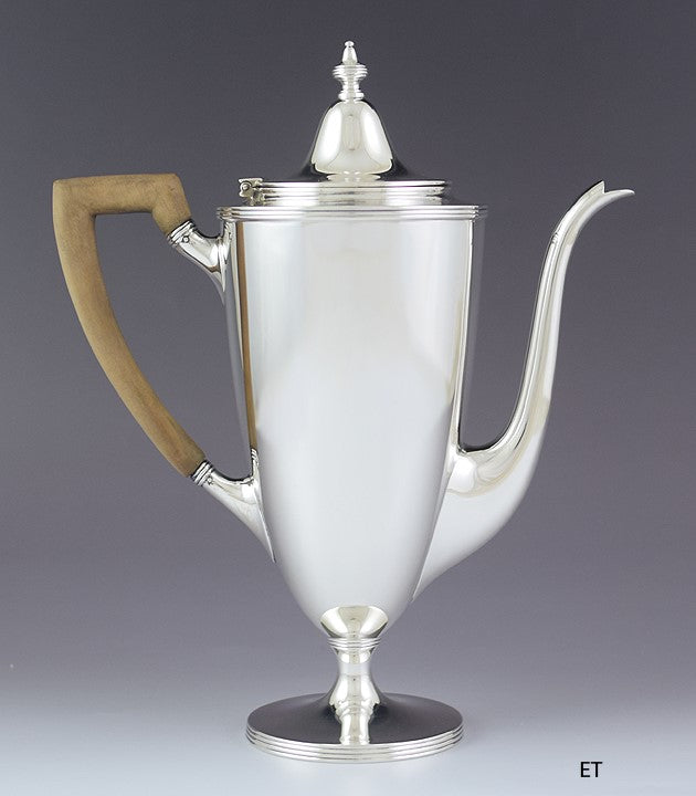 Antique Vintage c1920 Lovely Tiffany & Co Sterling Silver Tall Teapot Coffeepot