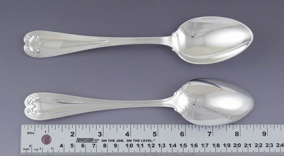 2 Tiffany & Co Sterling Silver Colonial Serving / Table Spoons 8 3/8" NO MONO