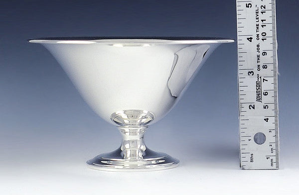 Antique c1921 Tiffany & Co Sterling Silver Footed Pedestal Bowl/Dish 6 1/2"