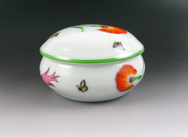 Nice French Limoges Tiffany Co Tiffany Garden Hand Painted Floral Trinket Box