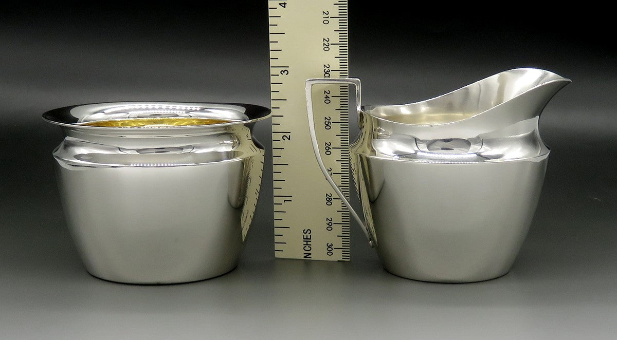 Tiffany & Co Art Moderne/Deco Sterling Silver Creamer Sugar Bowl NO MONO