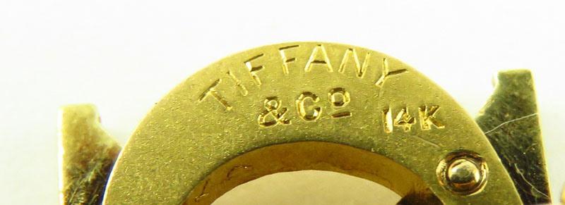 Rare Antique 14k Gold Tiffany Co Red Blue Enamel Chi Phi Fraternity Pin