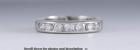 Gorgeous Platinum and Diamond Anniversary Band Ring High Quality