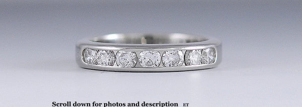 Gorgeous Platinum and Diamond Anniversary Band Ring High Quality