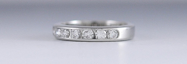 Gorgeous Platinum and Diamond Anniversary Band Ring High Quality