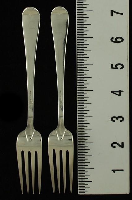 6 Quality 1960s Tuttle Sterling Silver Feather Edge Forks