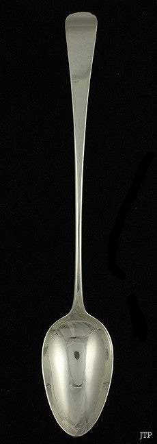 Antique 1787 English Sterling Silver Platter Stuffing Serving Spoon 11 3/4"