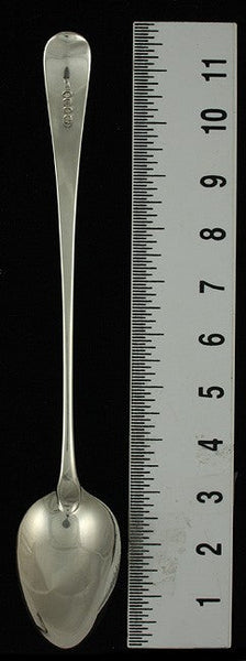Antique 1787 English Sterling Silver Platter Stuffing Serving Spoon 11 3/4"