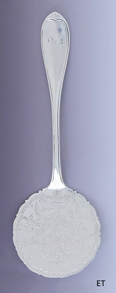 Antique c1858 American Sterling Silver Oak Acorn Croquette Pastry Server