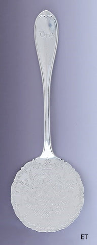 Antique c1858 American Sterling Silver Oak Acorn Croquette Pastry Server