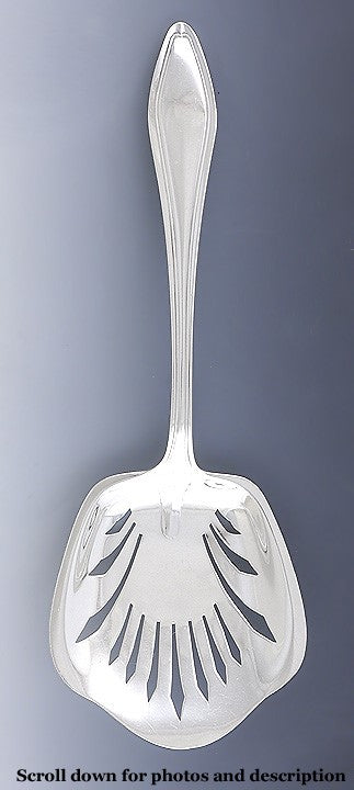 Towle Mary Chilton 1912 Sterling Silver Pierced Serving Spoon NO MONO 8"