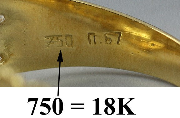 Attractive Tricolor 18K Gold & Brilliant Diamond Ring