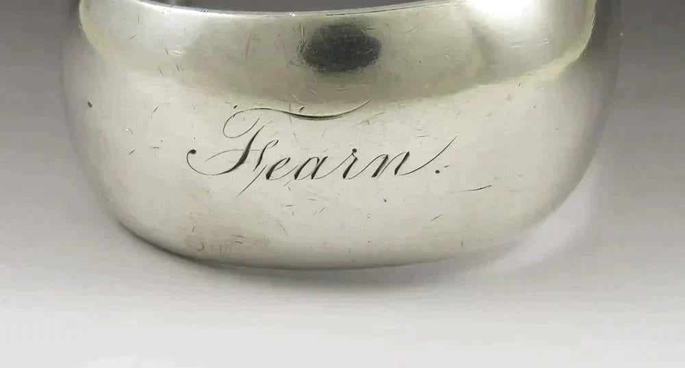 Antique 1852 William Gale & Son American Coin Silver Talon Foot Tongs 6 7/16"