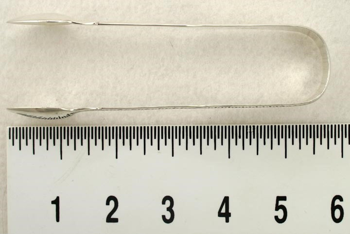 Quality 1812 Antique English Georgian Sterling Silver Fiddle Sugar Tongs