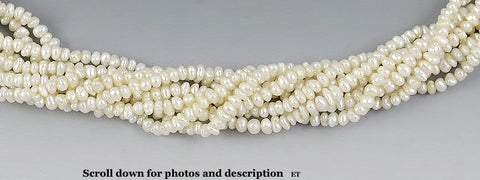 Wonderful 8 Strand Freshwater Pearl 14K Gold Torsade Necklace