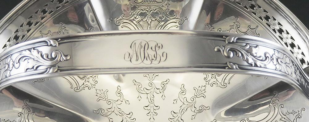 Vintage Sterling Silver Towle Fruit/Centerpiece Basket Engraved