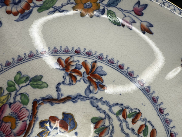 Rare c1920s Mason's Ironstone China Flying Bird 12" Centerpiece Serving Plate
