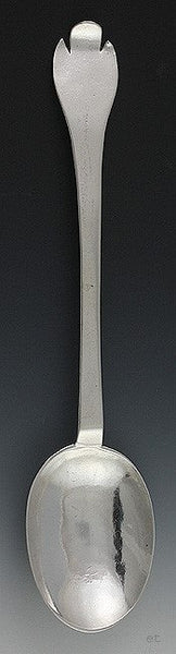 Antique Rare c1690 17th 18th Century Silver Rattail Trefid Spoon 7 5/8"