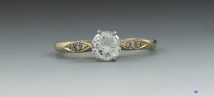 Brilliant Diamond Solitaire & 14K Yellow Gold Ring Size 5.5