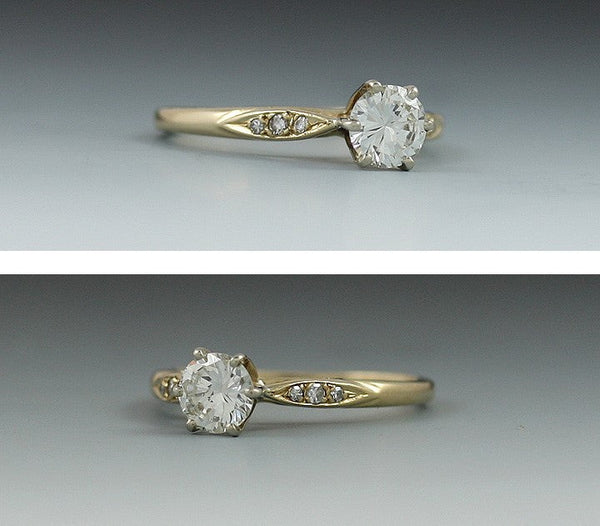 Brilliant Diamond Solitaire & 14K Yellow Gold Ring Size 5.5