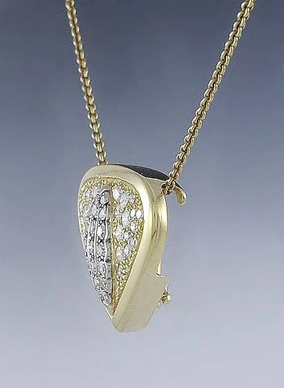 Stunning 18k Gold & ~1ct Diamond Enhancer/Slide Pendant