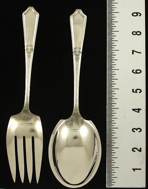 Vintage Towle D'Orleans Sterling Silver Fork Spoon Salad Serving Set
