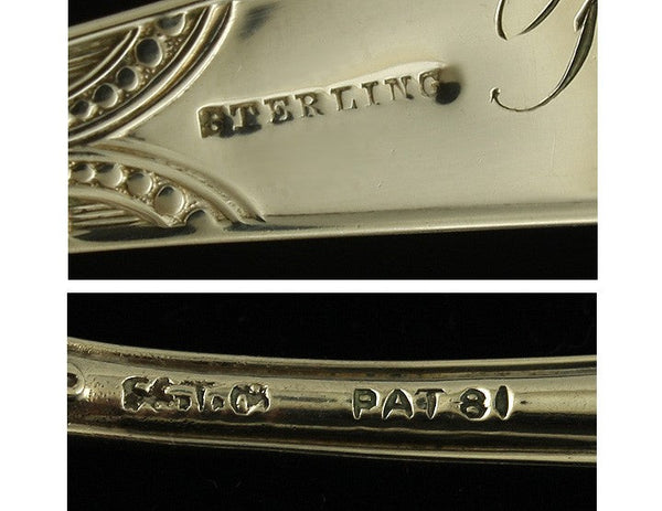 6 Antique Gorham Domestic 1881 Sterling Silver Demitasse Spoons 4 3/8"
