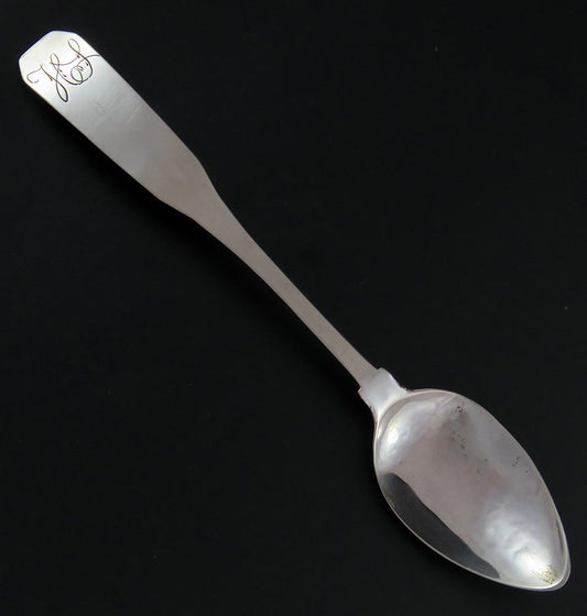 Antique c1805 American Boston MA Coin Silver Coffin End Coffee Tea Spoon