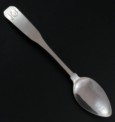 Antique c1805 American Boston MA Coin Silver Coffin End Coffee Tea Spoon