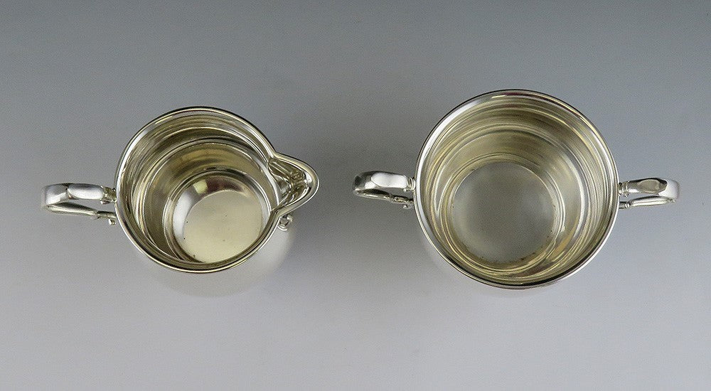 Sterling Silver Revere Silversmiths Danish/Jensen Blossom Creamer Sugar Bowl