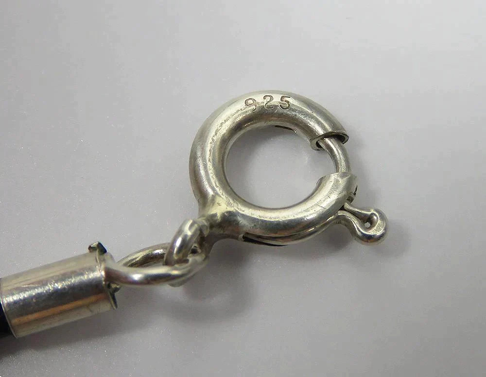 Neat VTG Portuguese Sterling Silver Turquoise River Ladder Pendant Necklace