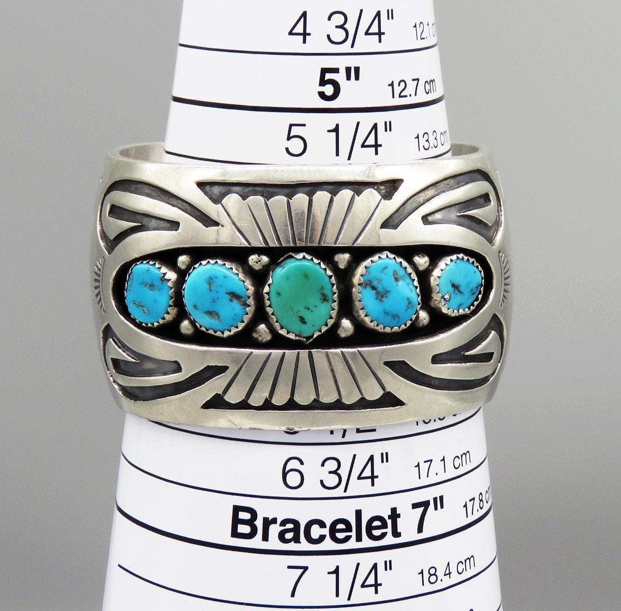 Navajo Native American Howard Begay Sterling Silver Turquoise Bracelet