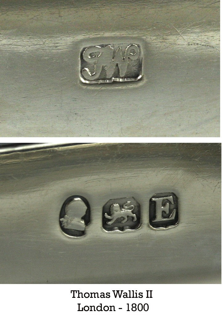 1800 Antique English Georgian Engraved Sterling Silver Tongs NO MONO