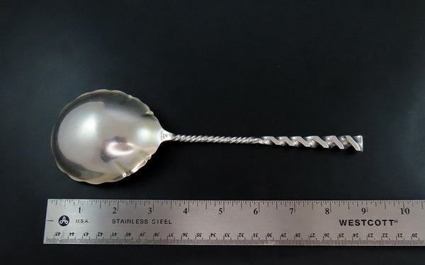 Wonderful Whiting Square Twist Sterling Silver Serving Spoon No Mono 9 1/8"