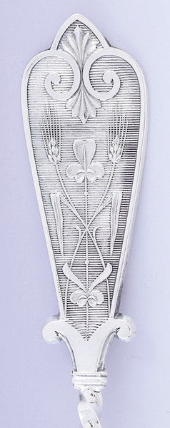 1879 Ornate David Andersen Norwegian Silver Serving Spoon w/ Twist Shaft