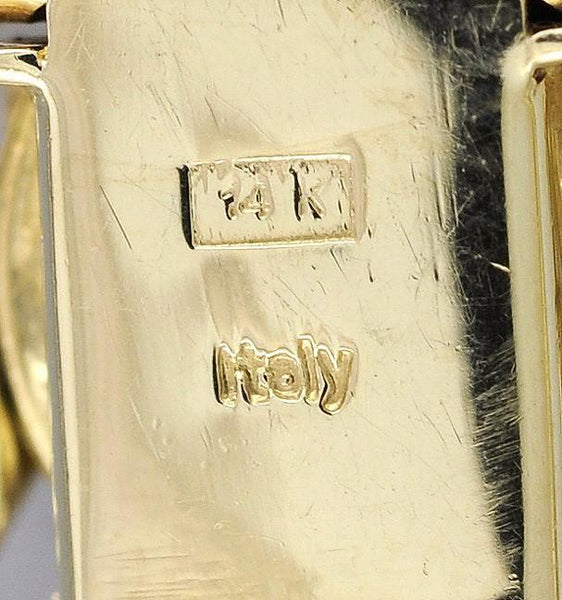 Fine Italian 14k Yellow & White Gold Ropetwist Cable Bracelet