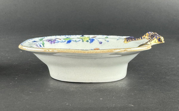 Rare Pair c1820 English Davenport Flying Bird Shell Shaped Bowls Dishes